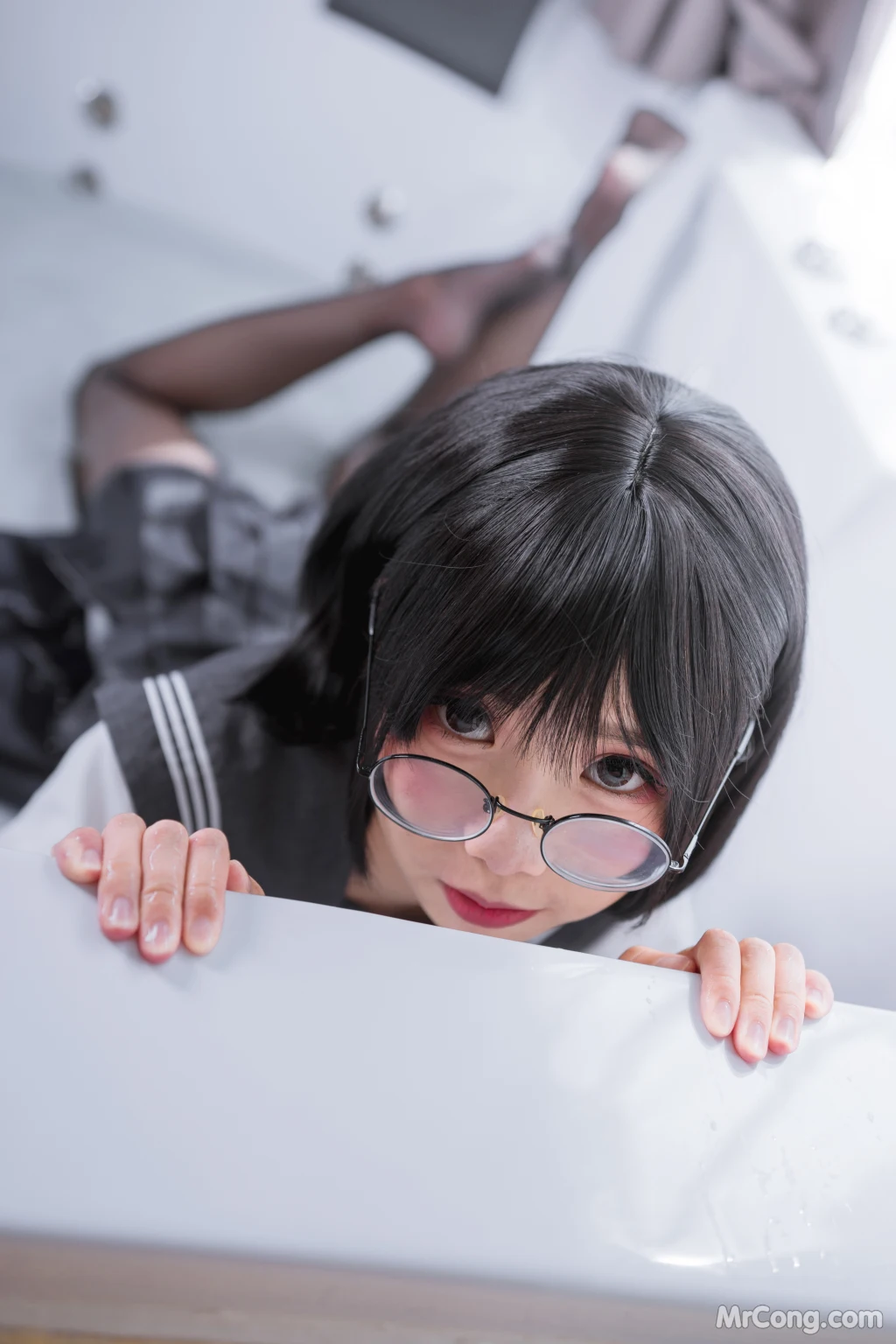 Coser@面饼仙儿 No.016_ 脑内少女 黑丝JK [25P]