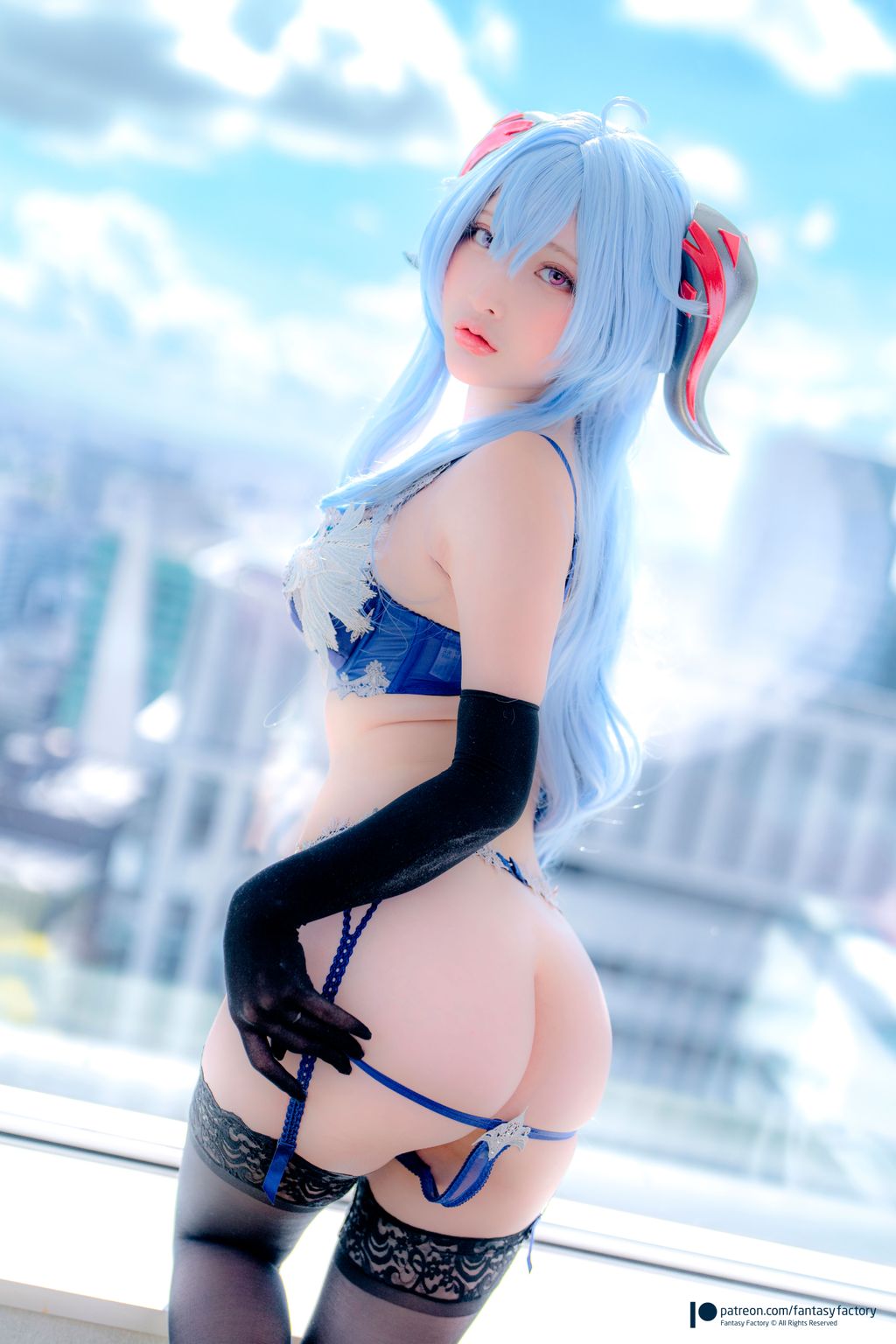 [Fantasy Factory] 小丁_ Cosplay写真 – 甘雨内衣 [51P]