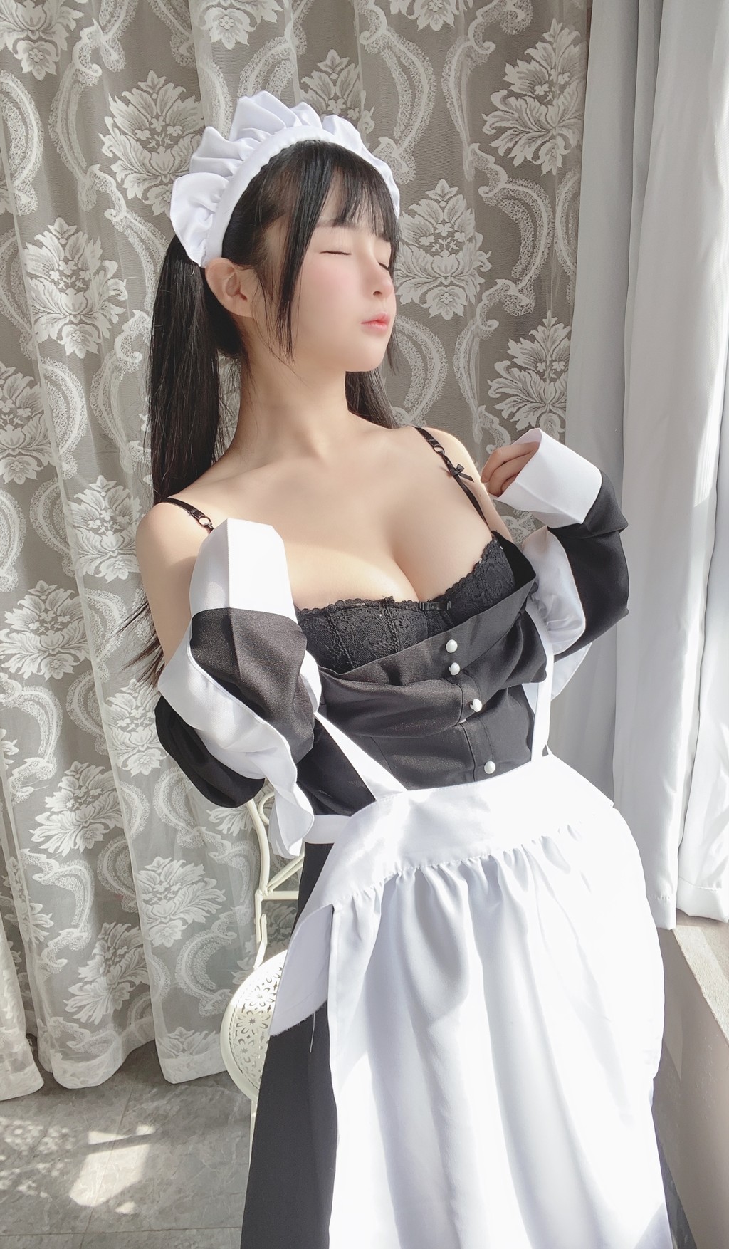 Coser @ 桜 井 宁宁 Vol.030_ 双 马尾 黑丝 女仆 [62P]