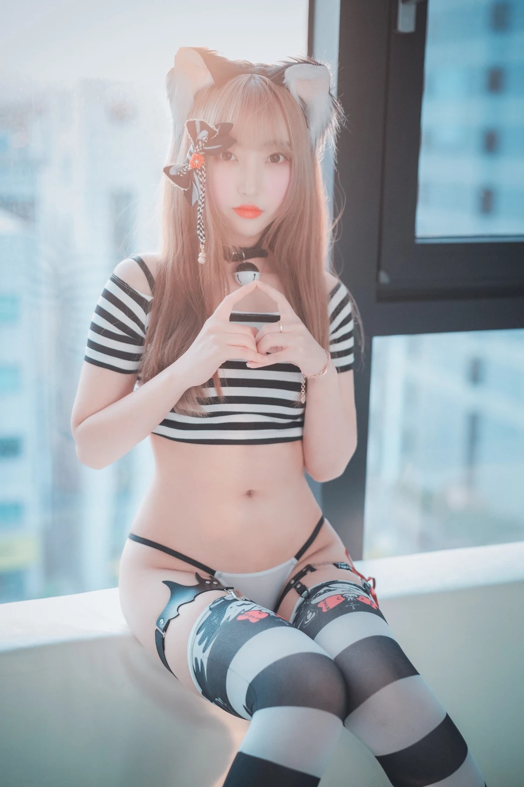 DJAWA Photo - HaNari (하나리)_ _Catgirl in Stripes_ [91P]