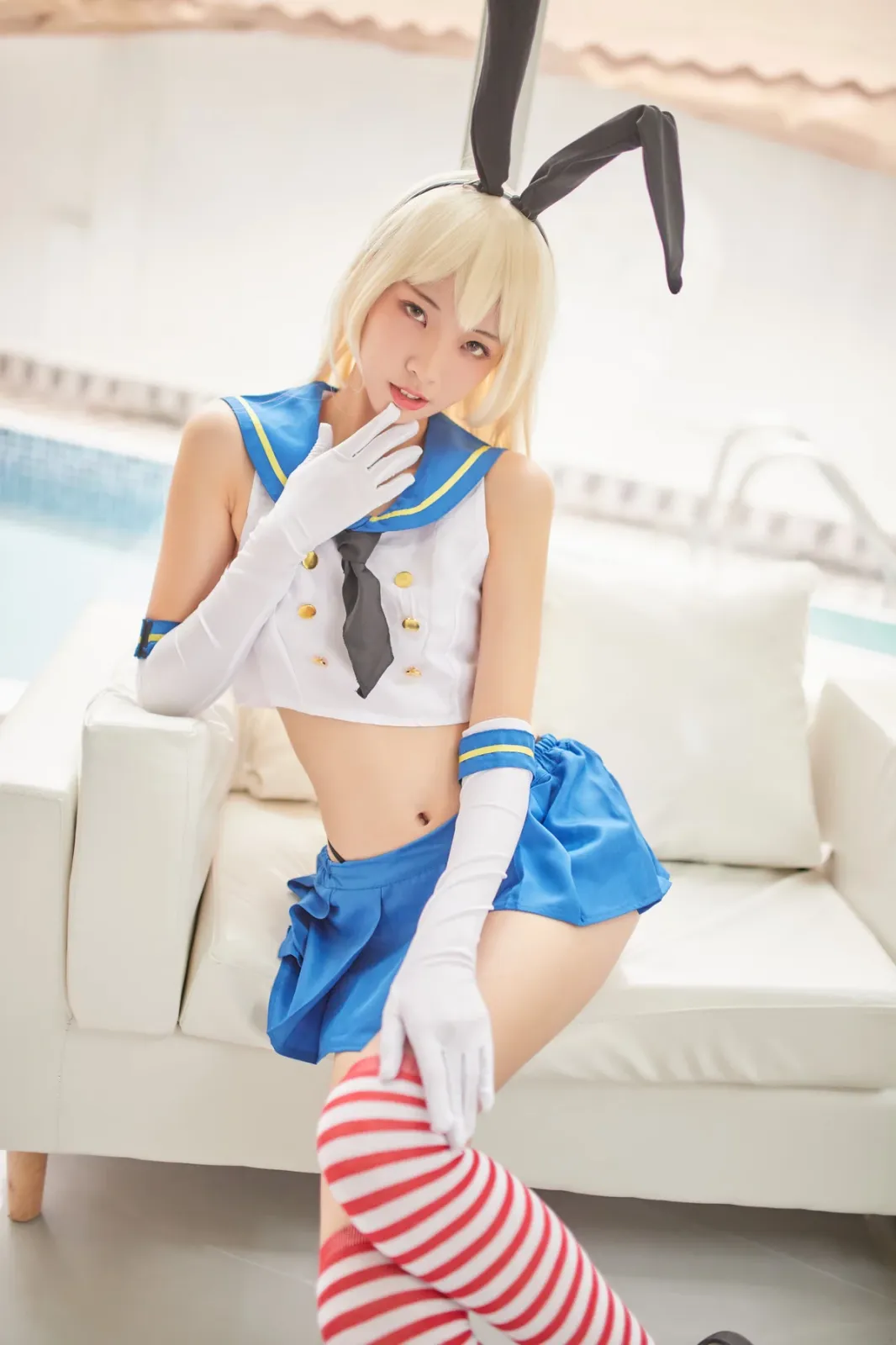 网络美女西瓜少女舰队少女兔女郎主题性感兔女郎装扮脱短裙秀曼妙身姿迷人诱惑写真 [117P]