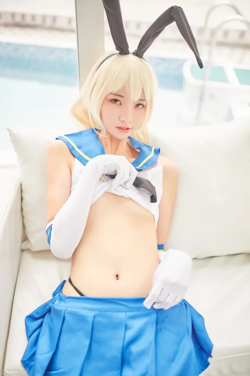 网络美女西瓜少女舰队少女兔女郎主题性感兔女郎装扮脱短裙秀曼妙身姿迷人诱惑写真 [117P]