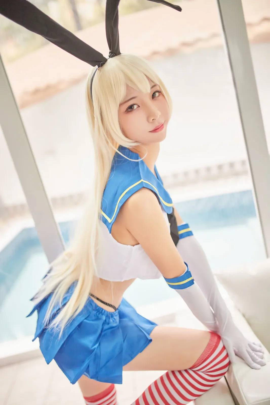 网络美女西瓜少女舰队少女兔女郎主题性感兔女郎装扮脱短裙秀曼妙身姿迷人诱惑写真 [117P]