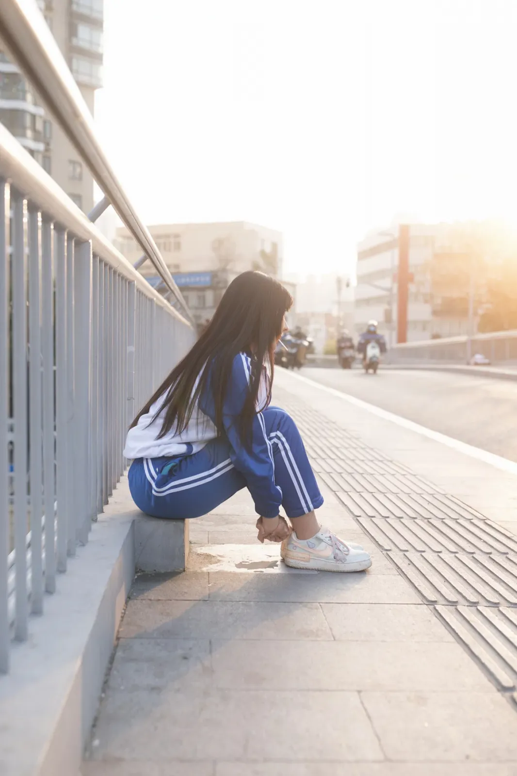 抖音网红糖果果candy户外校服主题性感蓝色运动学生装半开秀丰满身材诱惑写真 [142P]