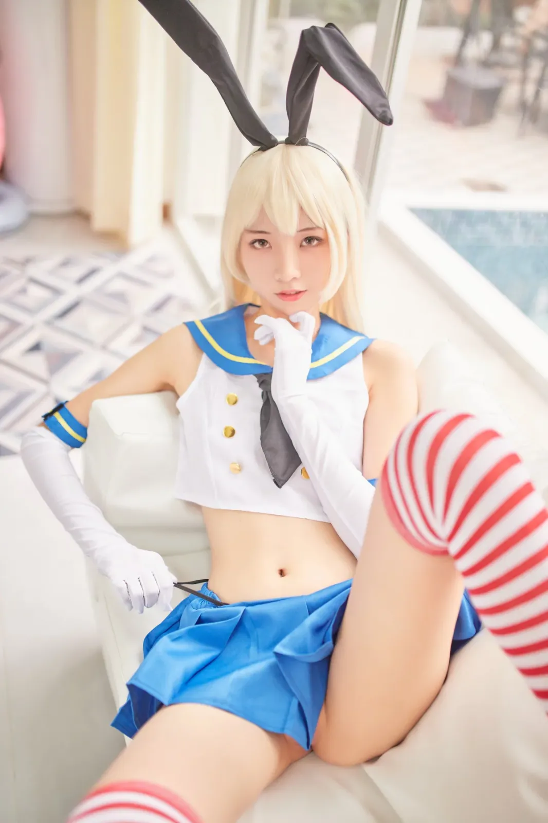 网络美女西瓜少女舰队少女兔女郎主题性感兔女郎装扮脱短裙秀曼妙身姿迷人诱惑写真 [117P]