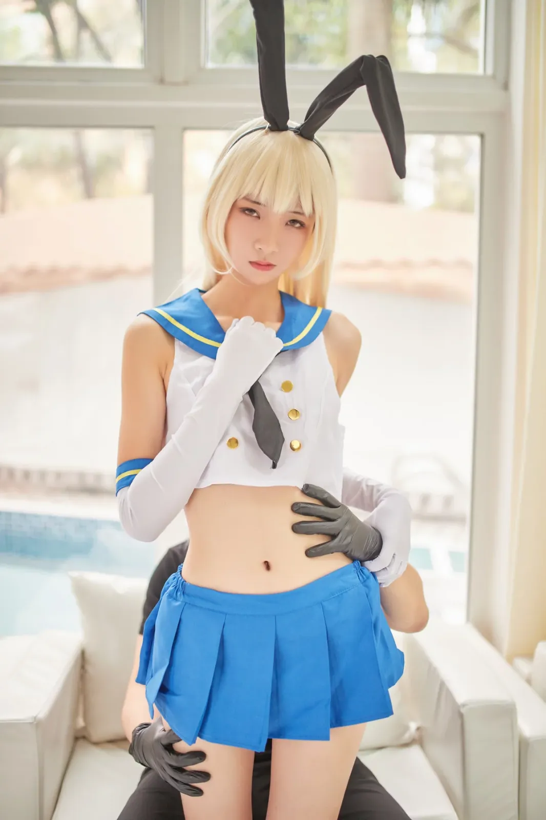 网络美女西瓜少女舰队少女兔女郎主题性感兔女郎装扮脱短裙秀曼妙身姿迷人诱惑写真 [117P]