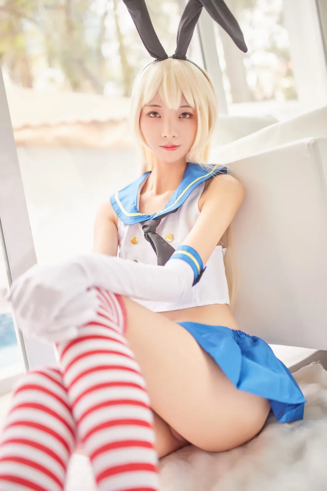 网络美女西瓜少女舰队少女兔女郎主题性感兔女郎装扮脱短裙秀曼妙身姿迷人诱惑写真 [117P]