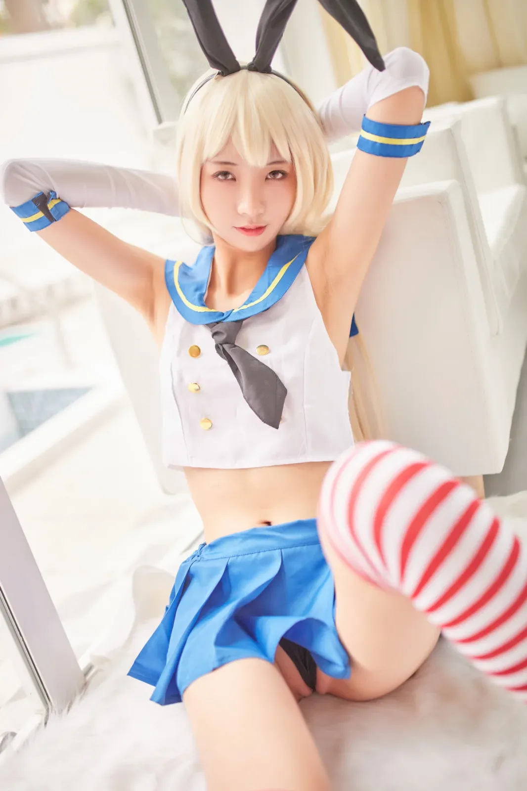 网络美女西瓜少女舰队少女兔女郎主题性感兔女郎装扮脱短裙秀曼妙身姿迷人诱惑写真 [117P]