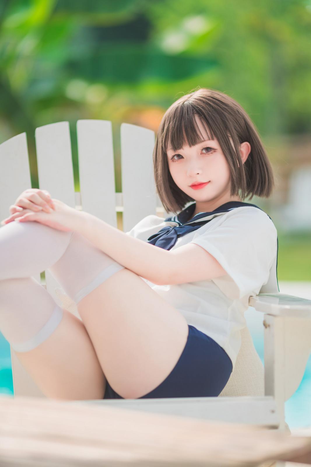 网络美女花铃JK死库水主题泳池性感死库水配白丝袜湿身秀翘臀美腿迷人诱惑写真 [109P]