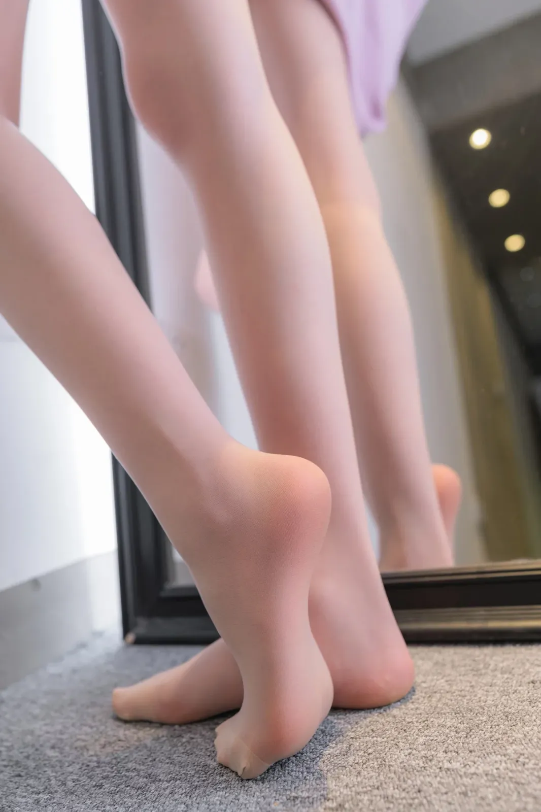 萝莉写真机构森萝财团微风06主题粉色针织连衣短裙配超薄肉丝秀美腿玉足迷人写真 [125P]
