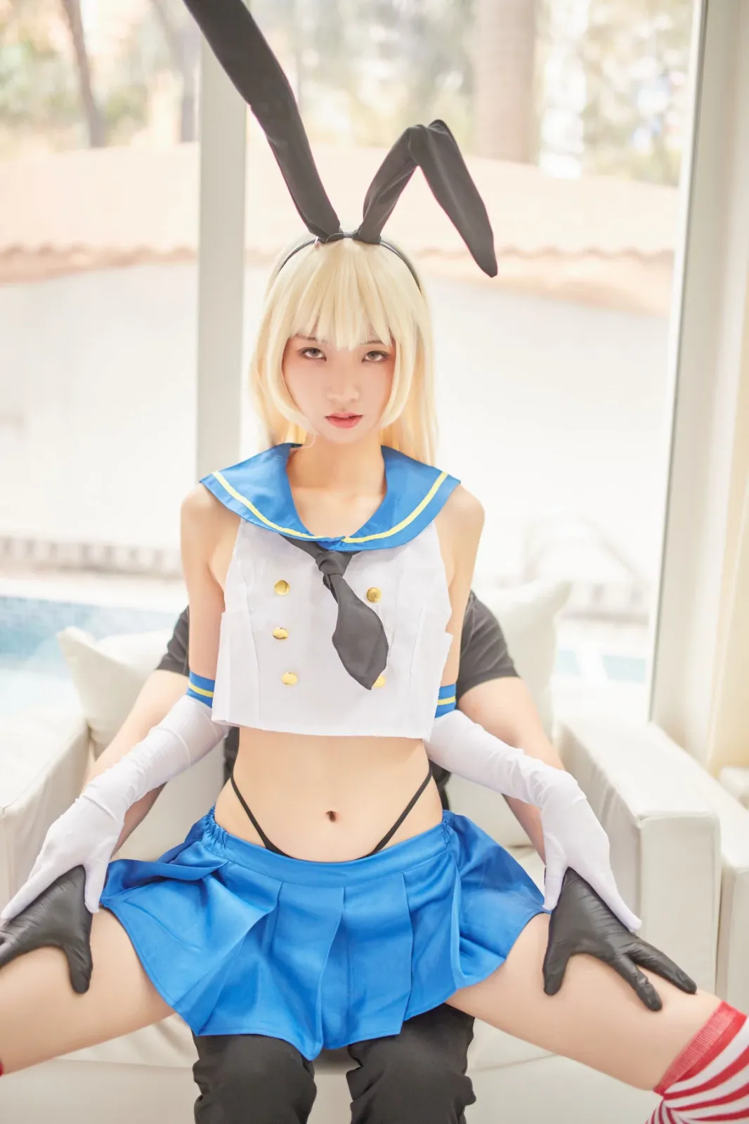 网络美女西瓜少女舰队少女兔女郎主题性感兔女郎装扮脱短裙秀曼妙身姿迷人诱惑写真 [117P]