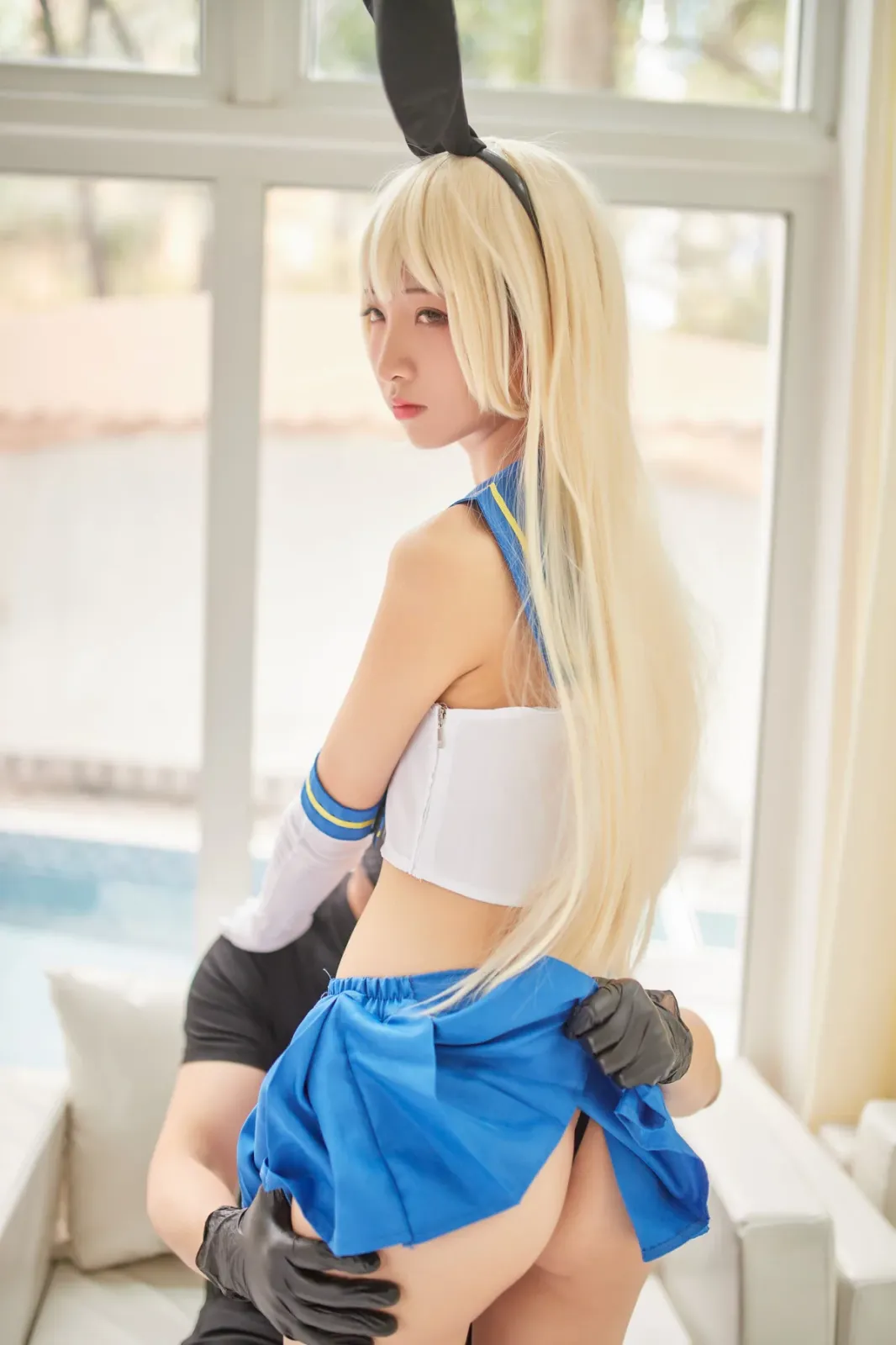 网络美女西瓜少女舰队少女兔女郎主题性感兔女郎装扮脱短裙秀曼妙身姿迷人诱惑写真 [117P]
