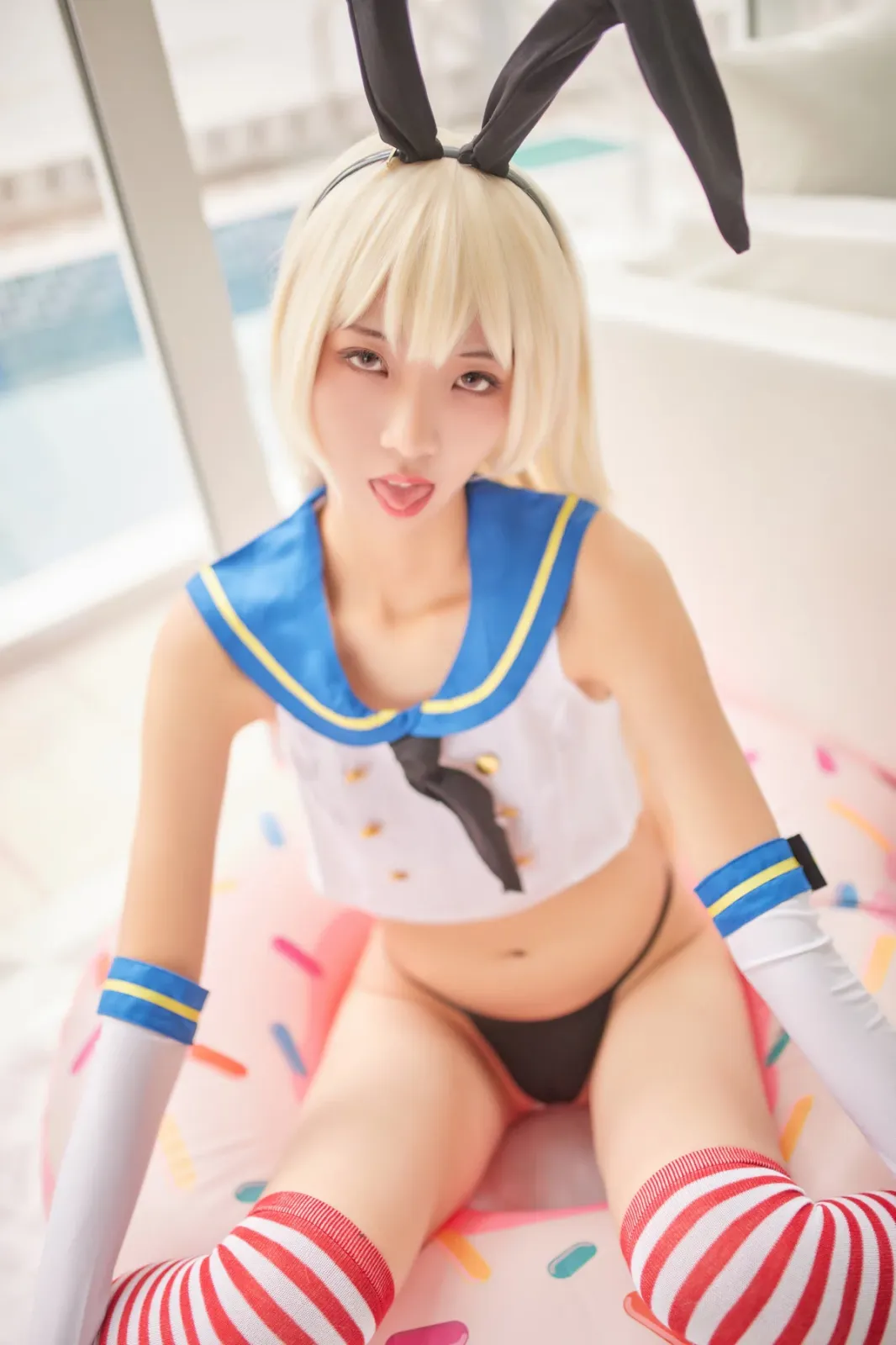 网络美女西瓜少女舰队少女兔女郎主题性感兔女郎装扮脱短裙秀曼妙身姿迷人诱惑写真 [117P]