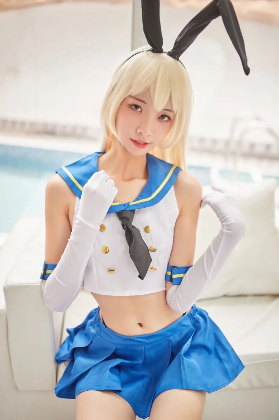 网络美女西瓜少女舰队少女兔女郎主题性感兔女郎装扮脱短裙秀曼妙身姿迷人诱惑写真 [117P]