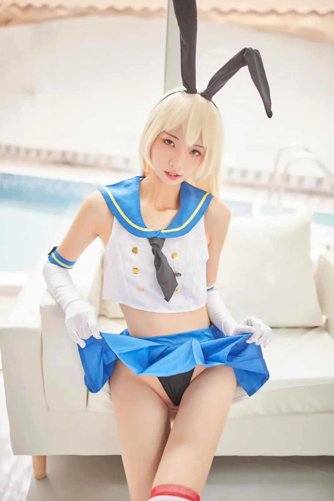 网络美女西瓜少女舰队少女兔女郎主题性感兔女郎装扮脱短裙秀曼妙身姿迷人诱惑写真 [117P]