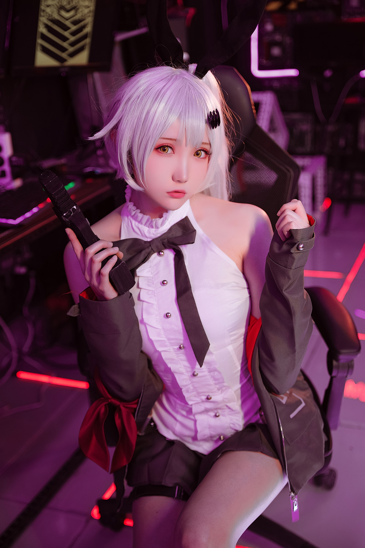 Cosplay 瓜希酱 少女前线 FN-57 Five-seveN [38P]