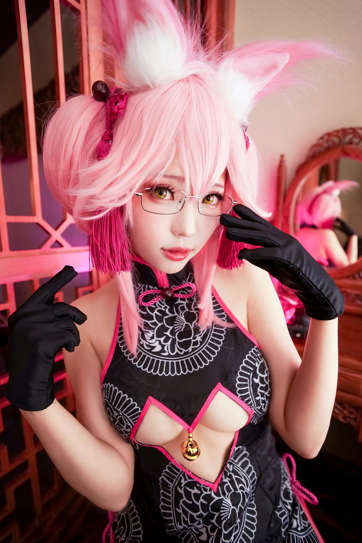 Cosplay ElyEE子 玉藻前旗袍 [33P]