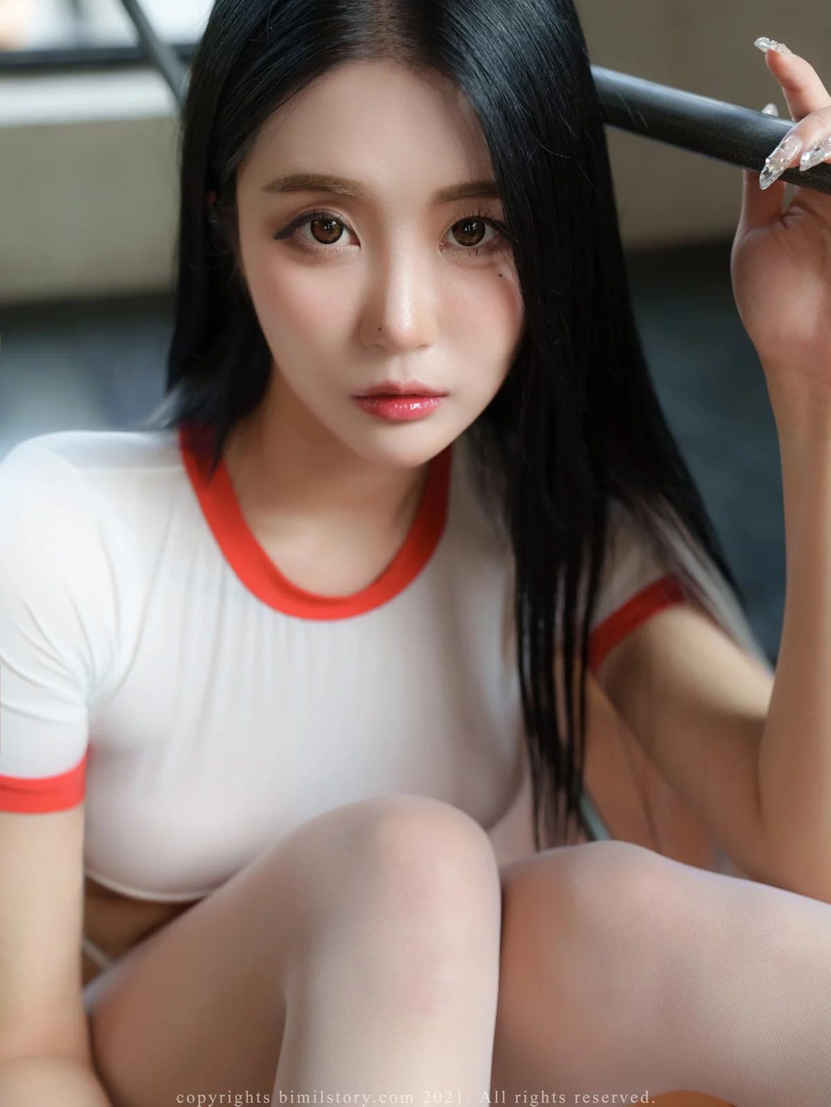 韩国美女模特Bomi-Athletic girl主题性感连体运动内衣配白丝袜秀完美身材诱惑写真 [105P]