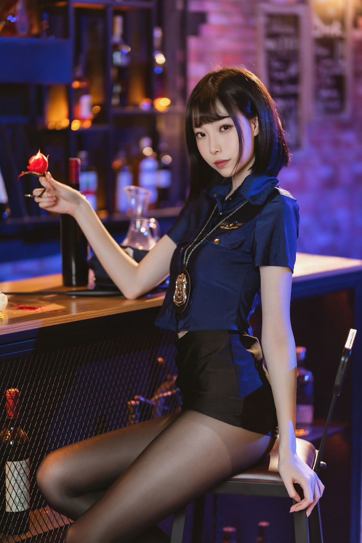 Cosplay 许岚 黑丝制服 [56P]