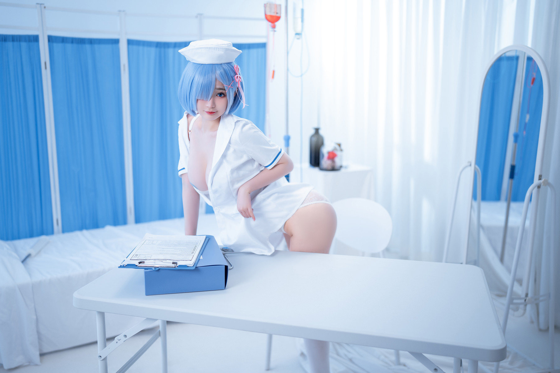 桜井宁宁 Cosplay 雷姆护士 Nurse Rem [72P]