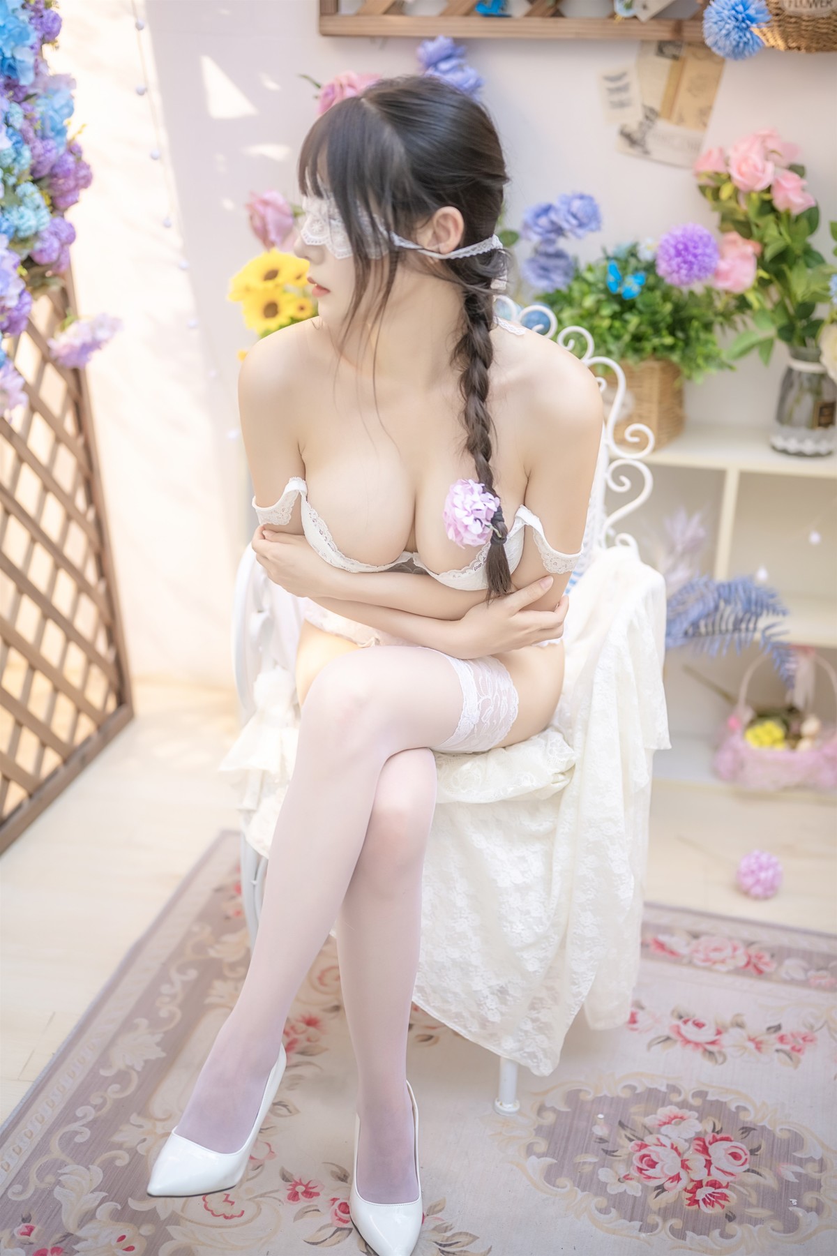 香草喵露露写真 Cosplay 白色玫瑰 [48P]