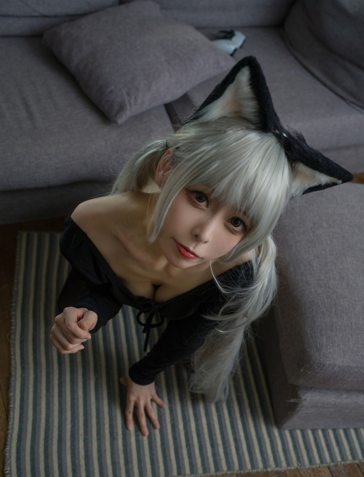 Cosplay 樱岛嗷一 黑猫针织衫连体衣 Set.01 [32P]