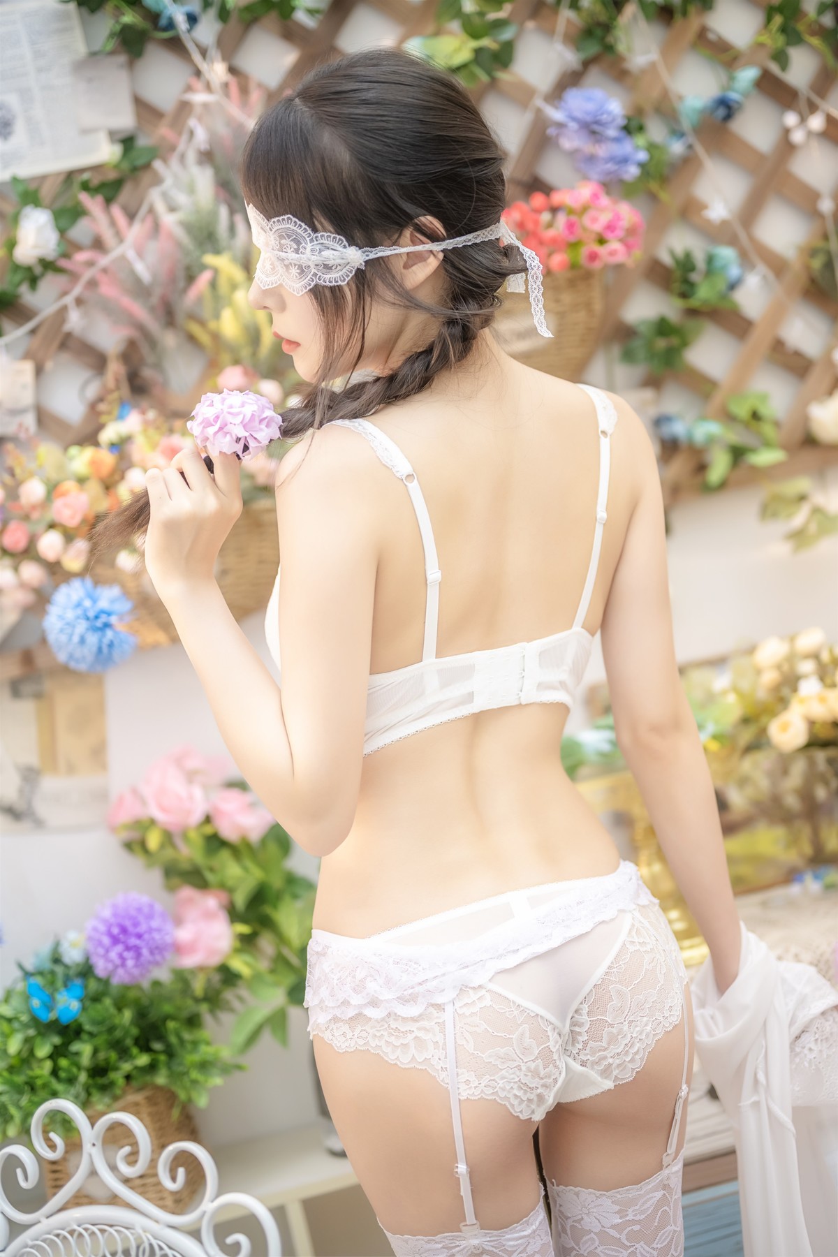 香草喵露露写真 Cosplay 白色玫瑰 [48P]