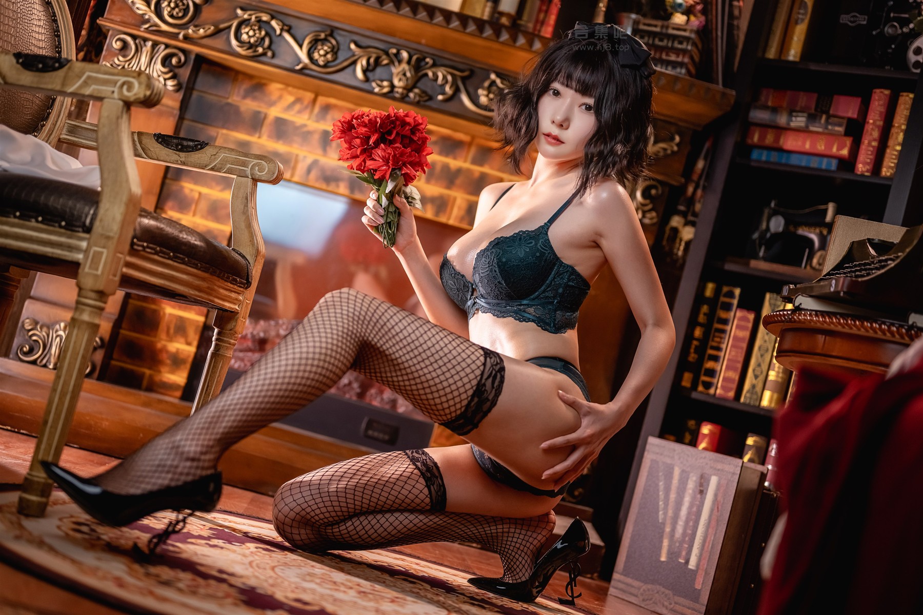 香草喵露露写真 Cosplay 衬衫套装 [54P]