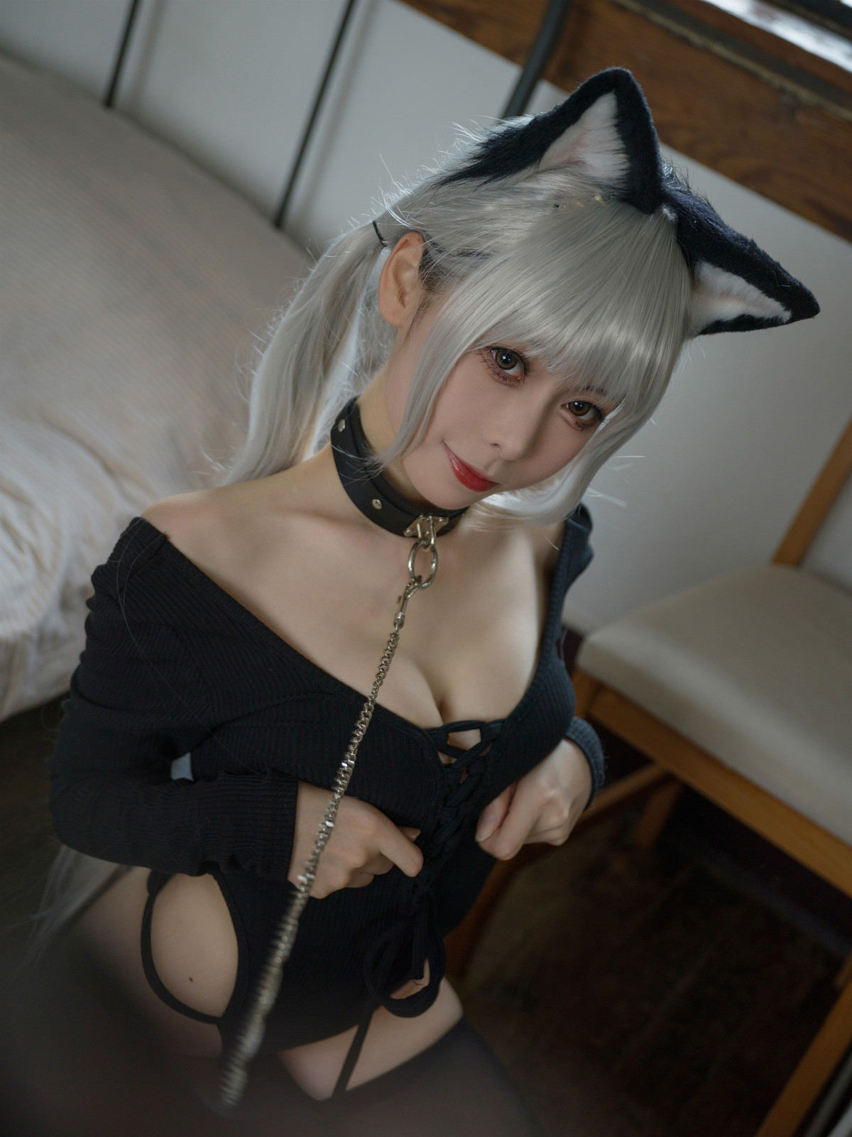 Cosplay 樱岛嗷一 黑猫针织衫连体衣 Set.02 [32P]