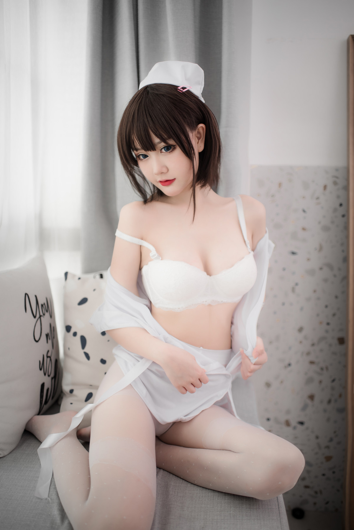 Cosplay 您的蛋蛋 白丝护士 White Stockings [40P]