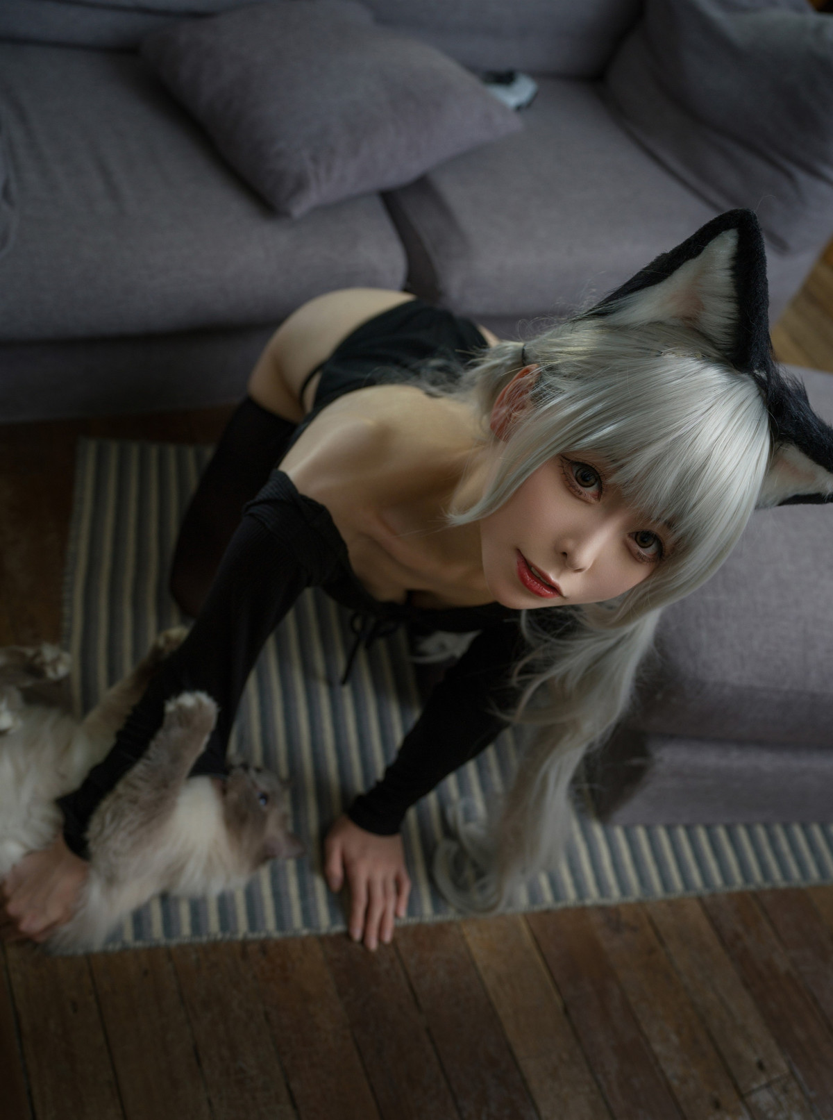 Cosplay 樱岛嗷一 黑猫针织衫连体衣 Set.01 [32P]