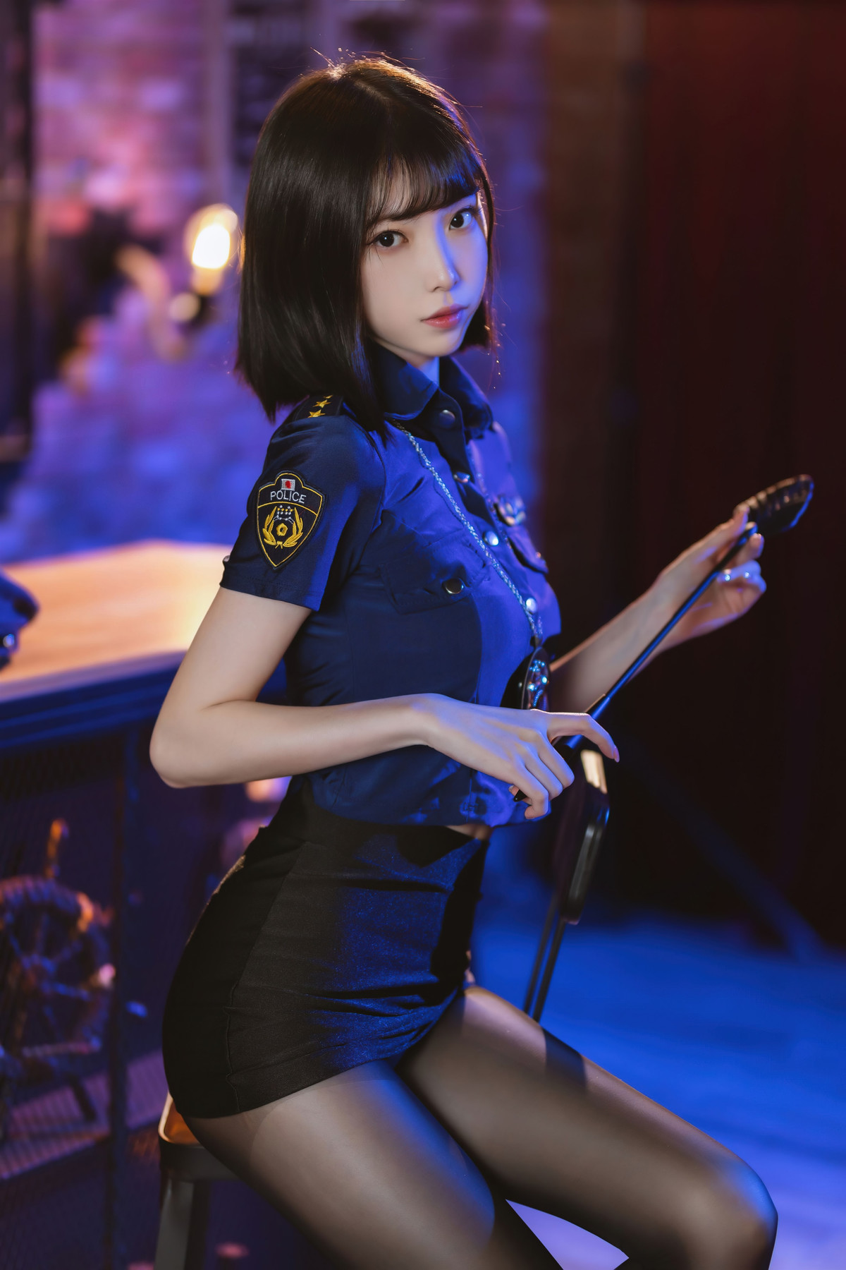 Cosplay 许岚 黑丝制服 [56P]