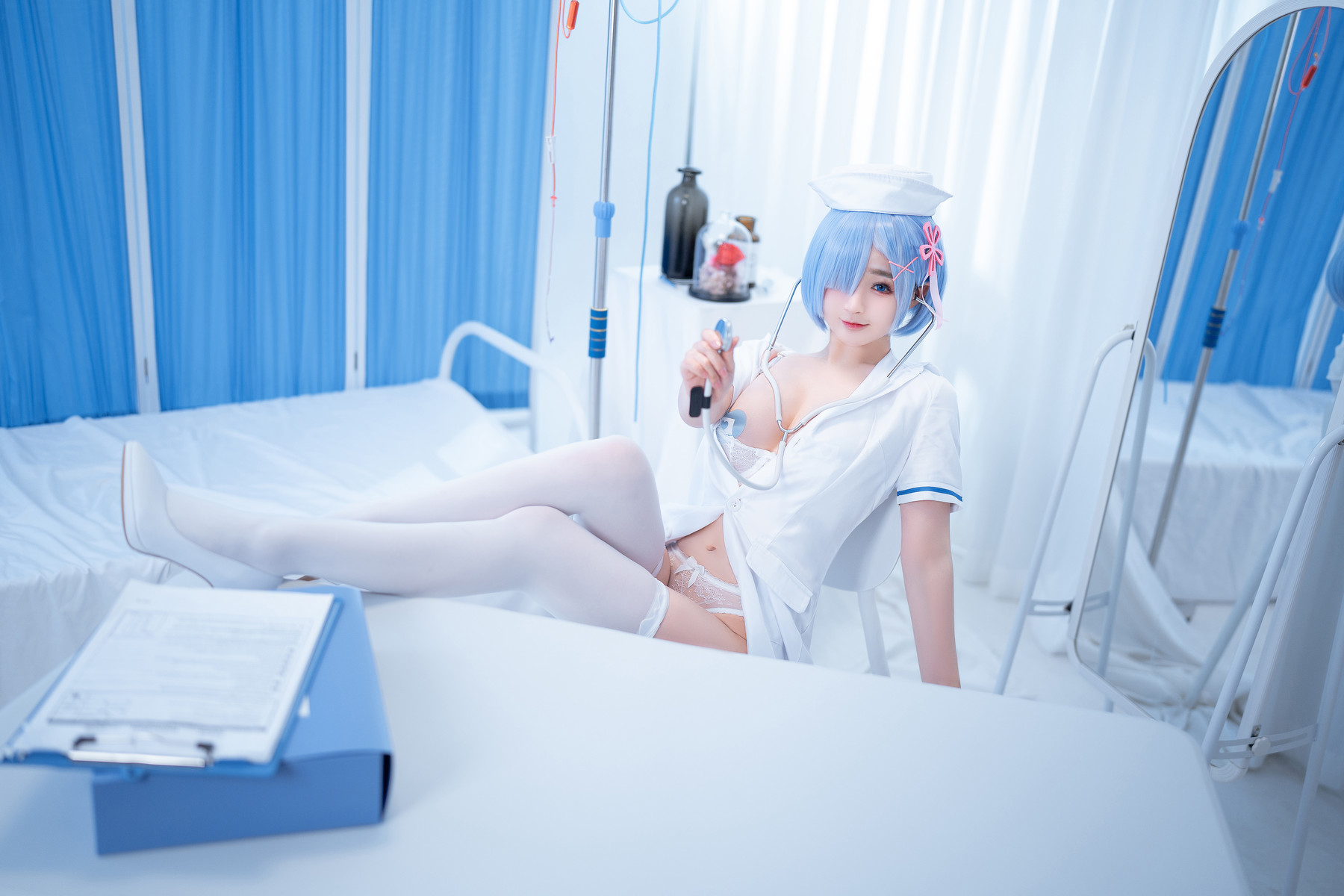 桜井宁宁 Cosplay 雷姆护士 Nurse Rem [72P]