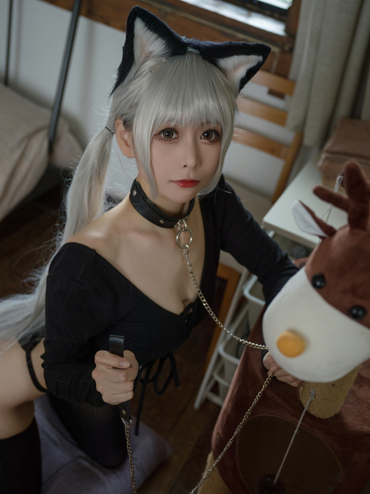 Cosplay 樱岛嗷一 黑猫针织衫连体衣 Set.02 [32P]