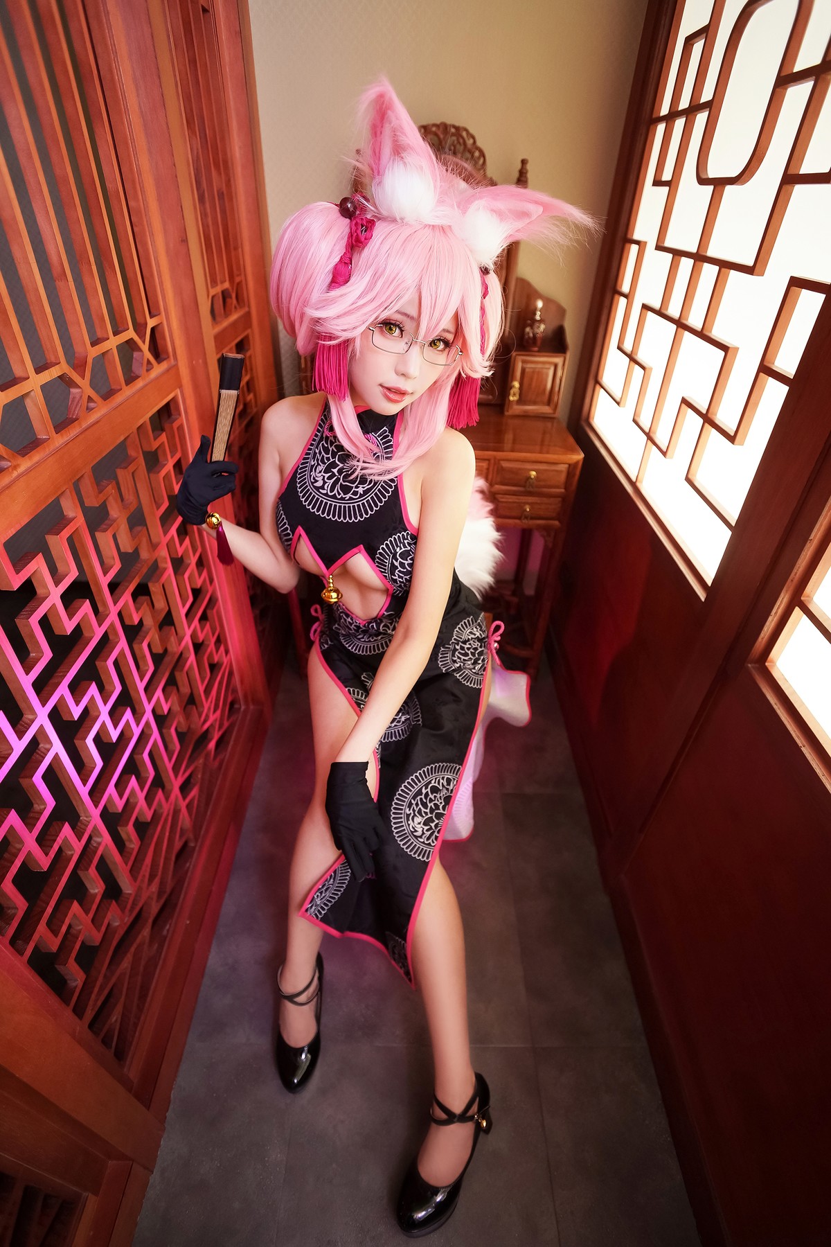 Cosplay ElyEE子 玉藻前旗袍 [33P]