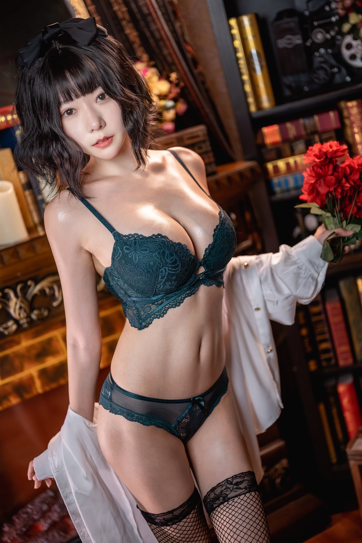 香草喵露露写真 Cosplay 衬衫套装 [54P]