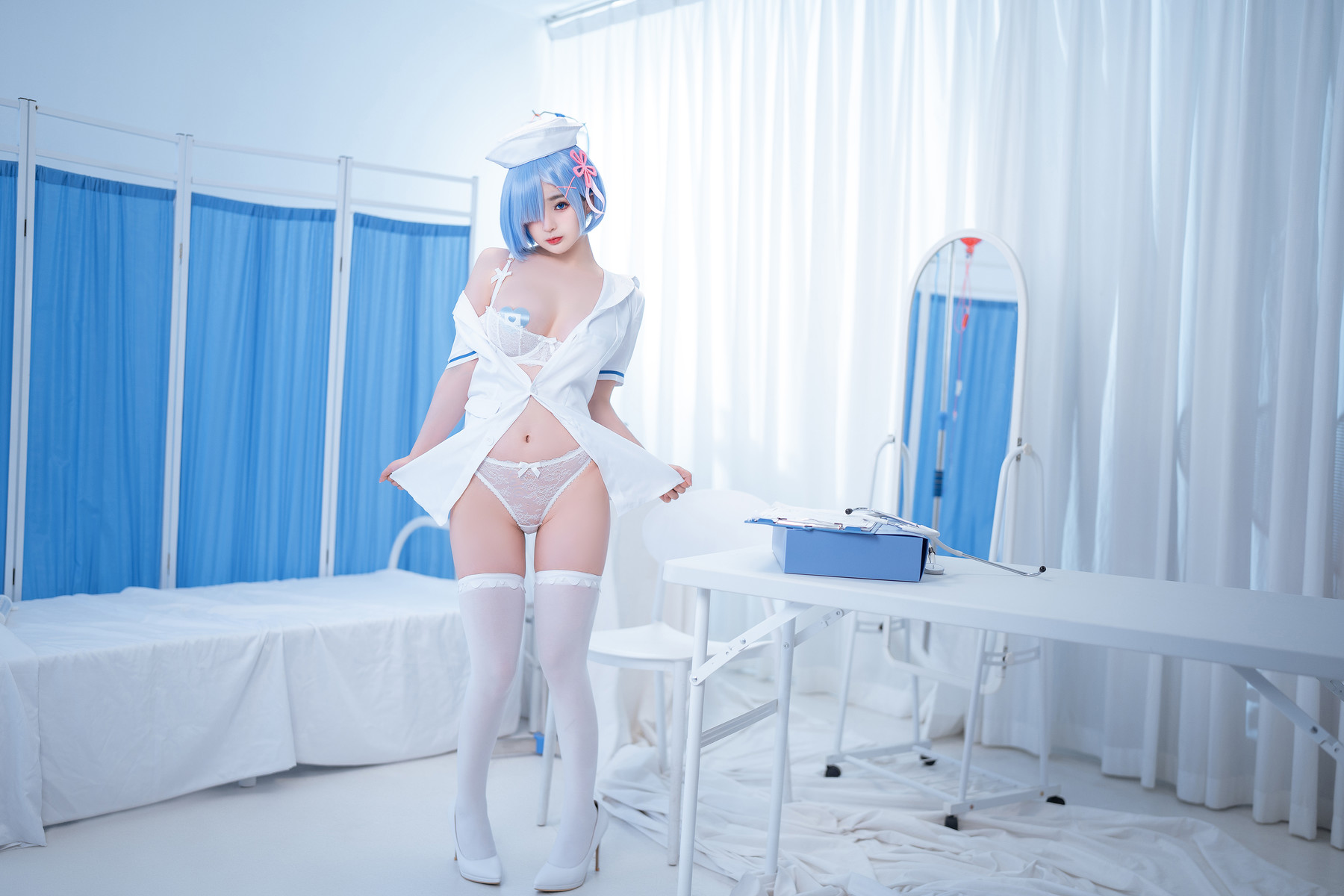 桜井宁宁 Cosplay 雷姆护士 Nurse Rem [72P]