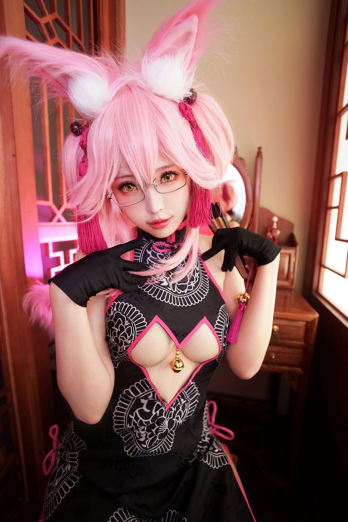 Cosplay ElyEE子 玉藻前旗袍 [33P]