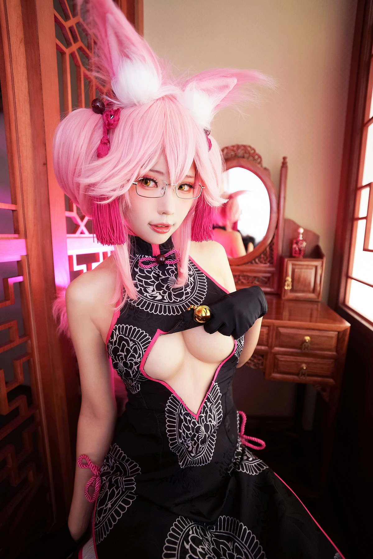 Cosplay ElyEE子 玉藻前旗袍 [33P]