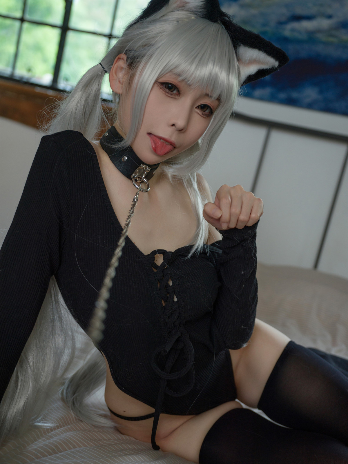 Cosplay 樱岛嗷一 黑猫针织衫连体衣 Set.02 [32P]