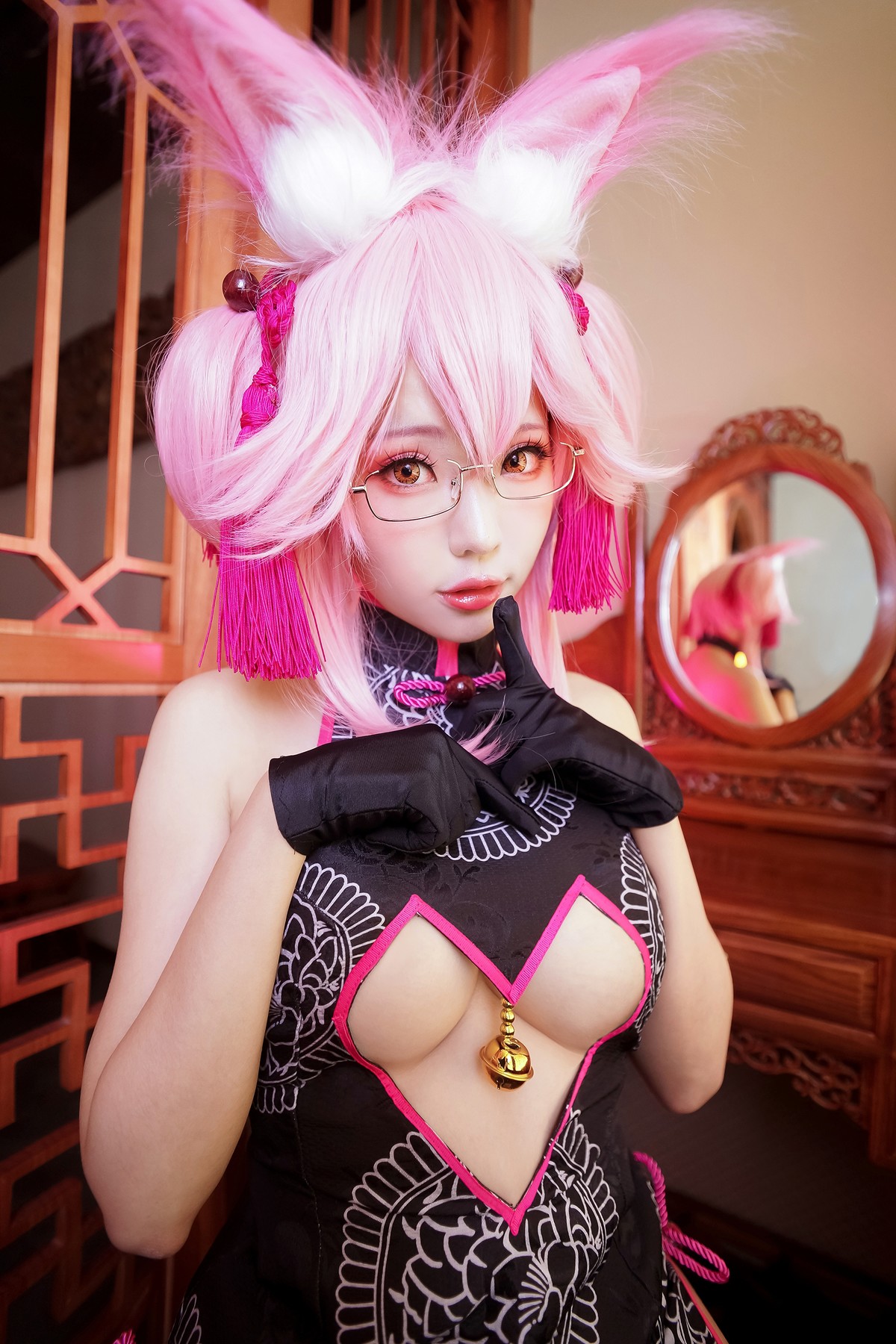 Cosplay ElyEE子 玉藻前旗袍 [33P]