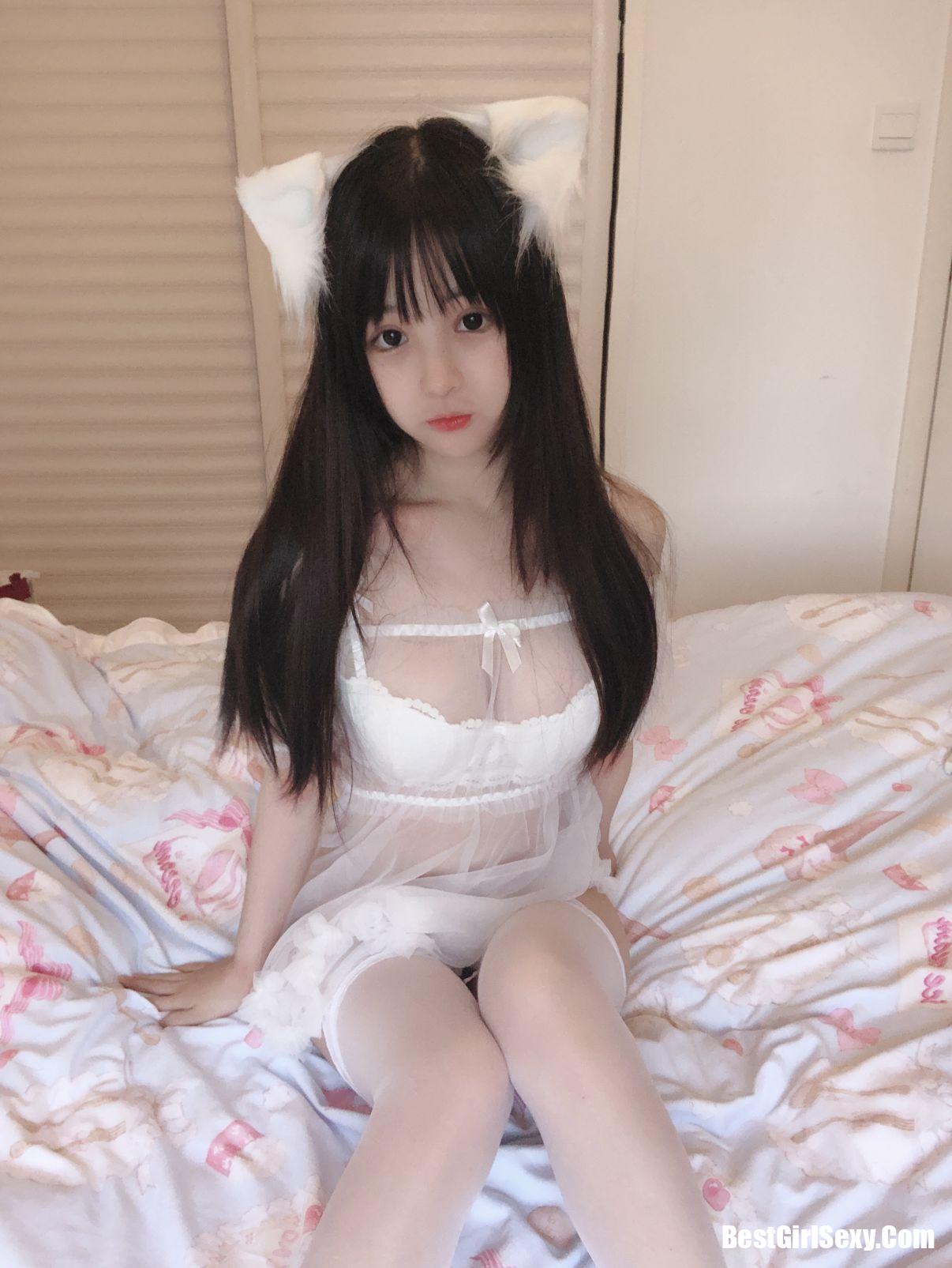 Coser@桜井宁宁 Vol.029 小白猫 蕾丝内衣
