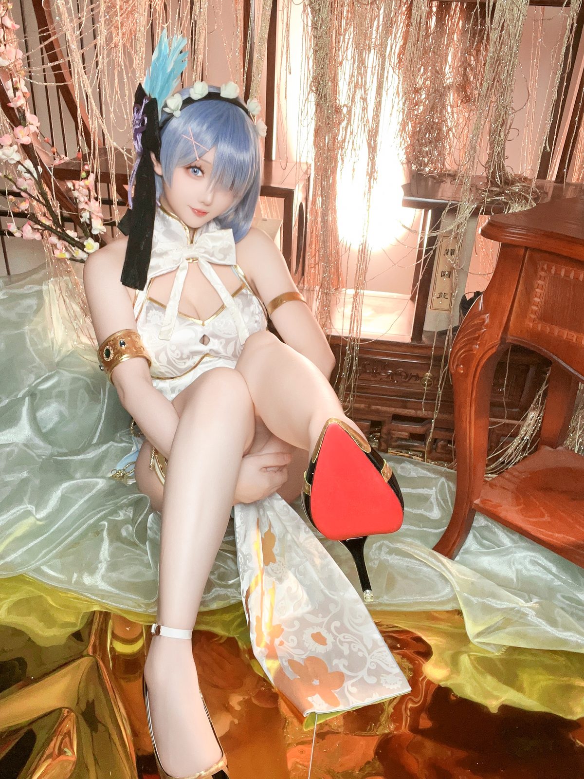 Coser@星之迟迟Hoshilily – 2024年01月计划B 蕾姆旗袍