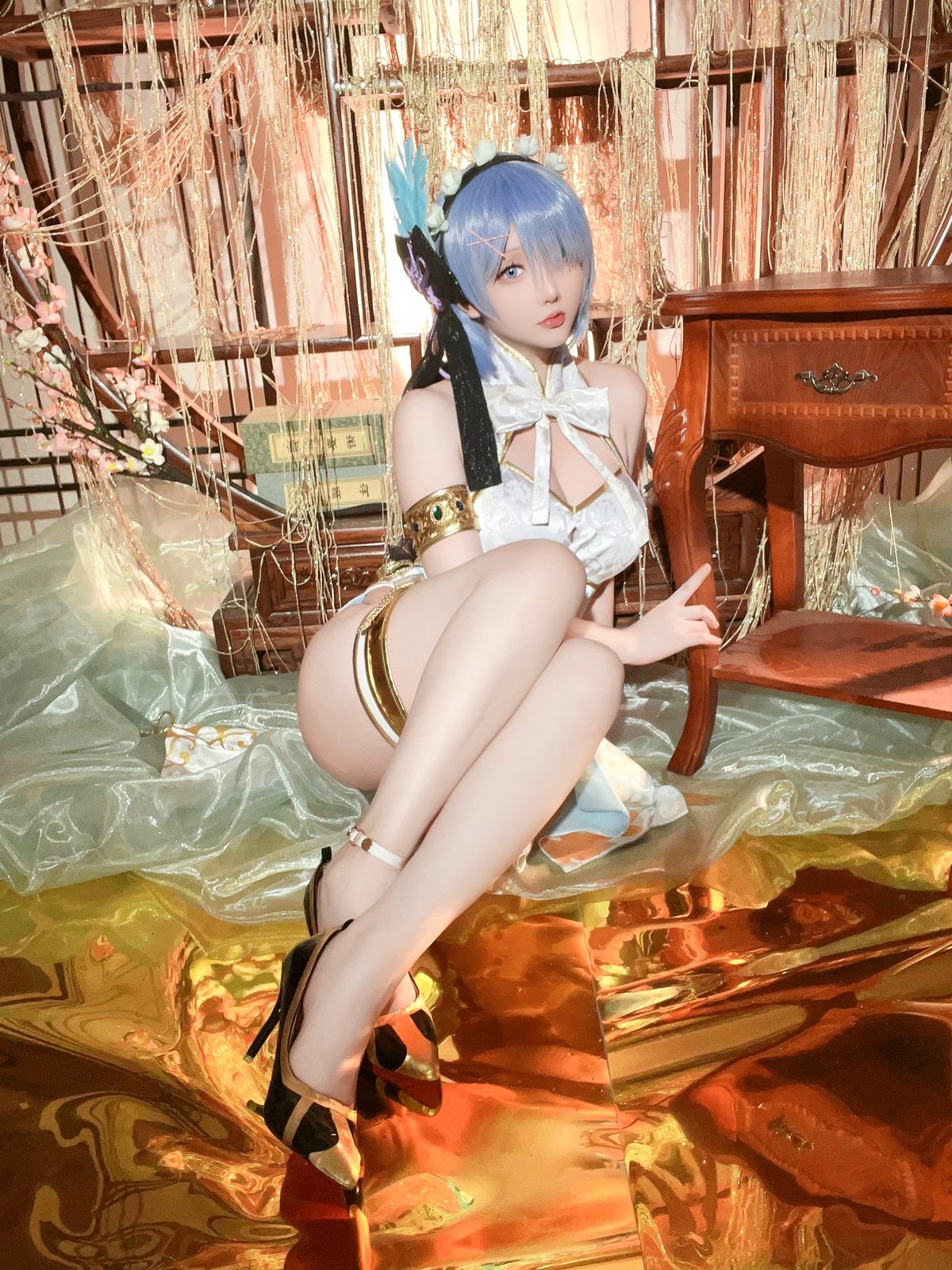 Coser@星之迟迟Hoshilily – 2024年01月计划B 蕾姆旗袍