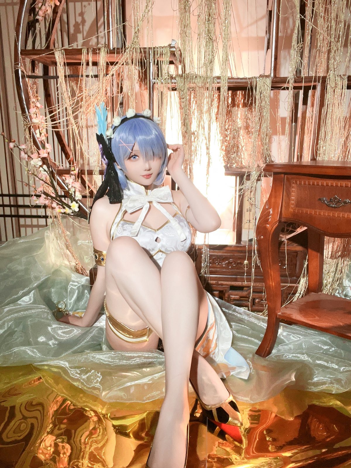 Coser@星之迟迟Hoshilily – 2024年01月计划B 蕾姆旗袍