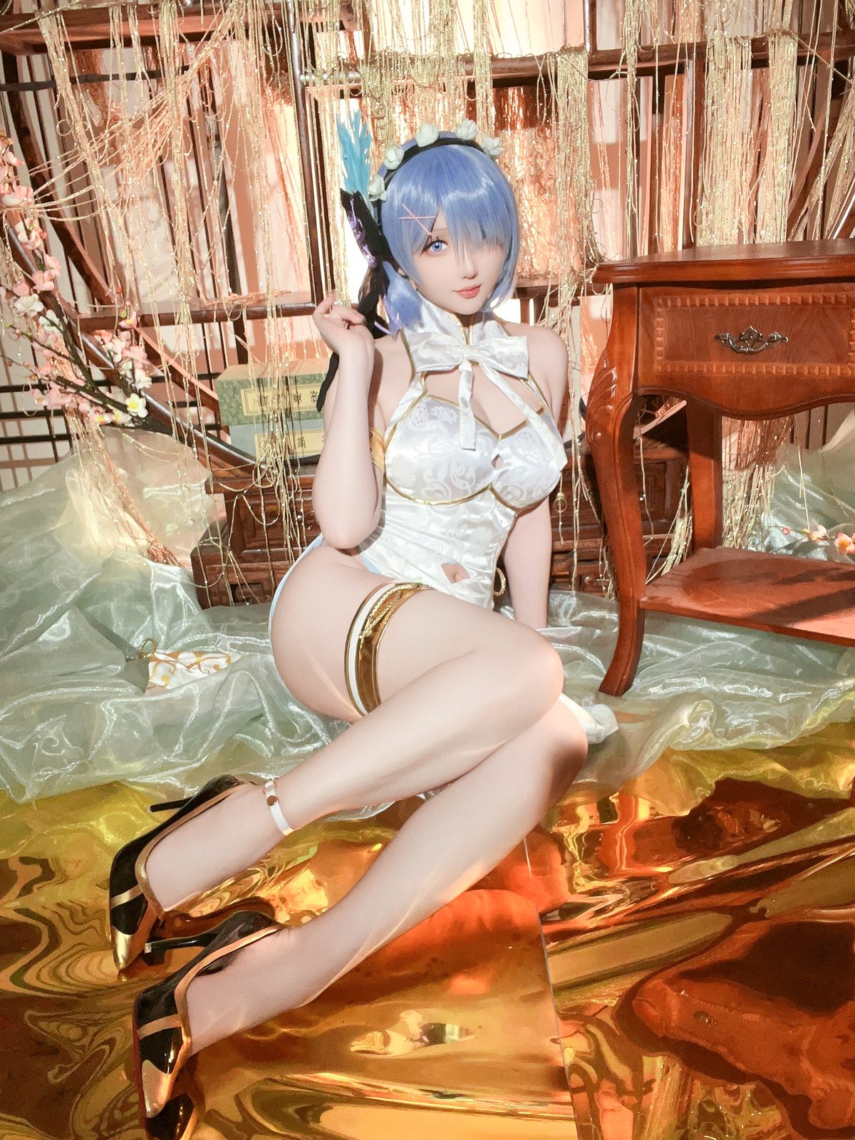 Coser@星之迟迟Hoshilily – 2024年01月计划B 蕾姆旗袍