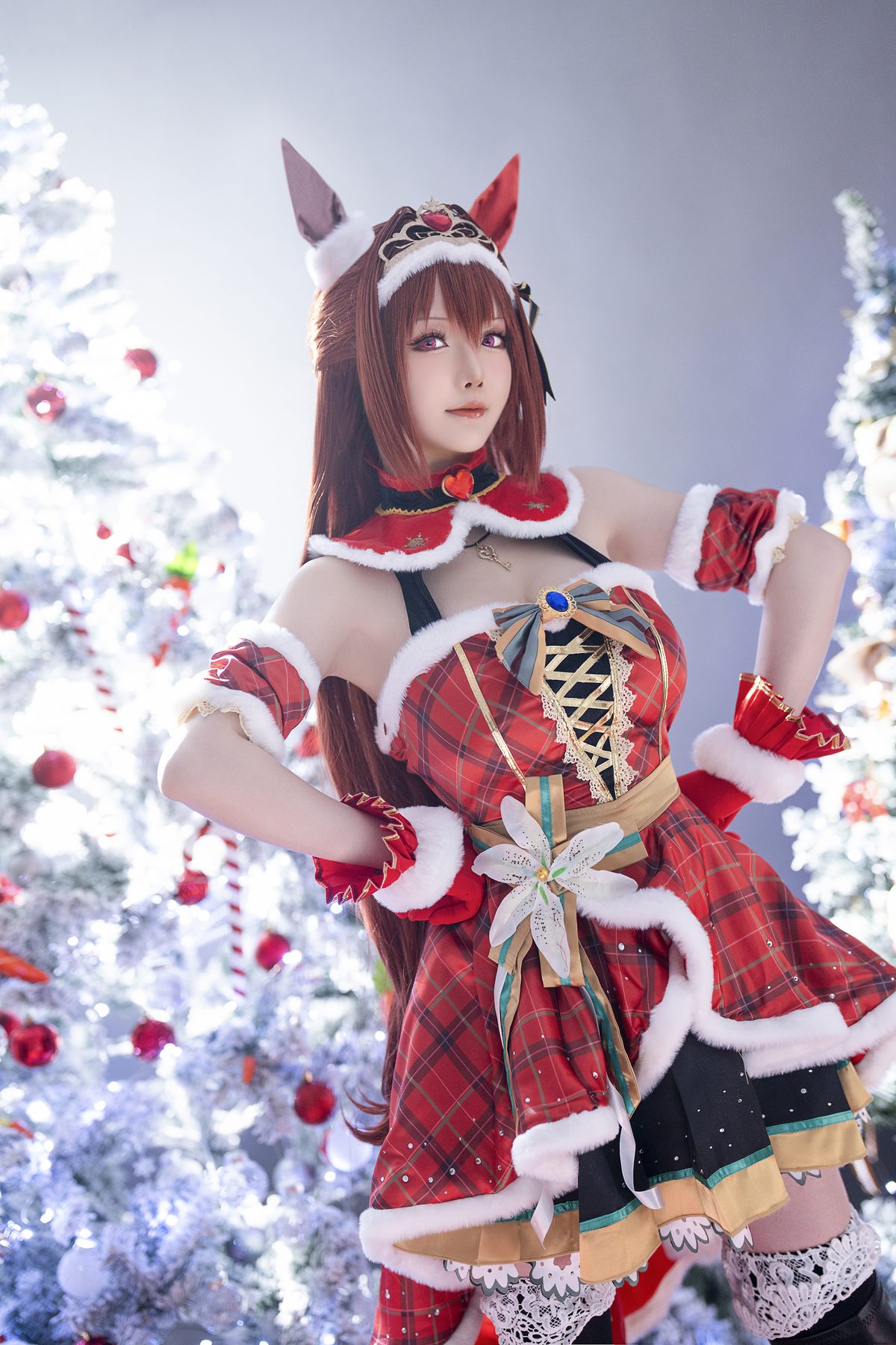 Coser@星之迟迟Hoshilily – 2023年12月计划A 赛马娘 大和赤骥 圣诞衣装