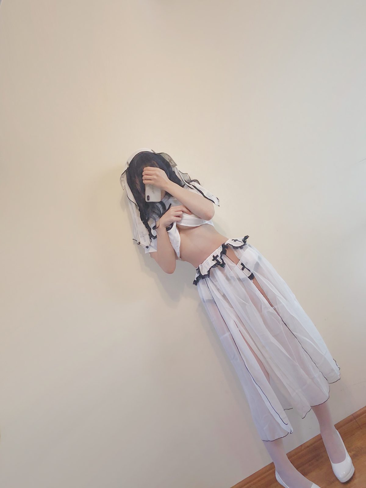 Coser@小仓千代w – 白色修女服自拍