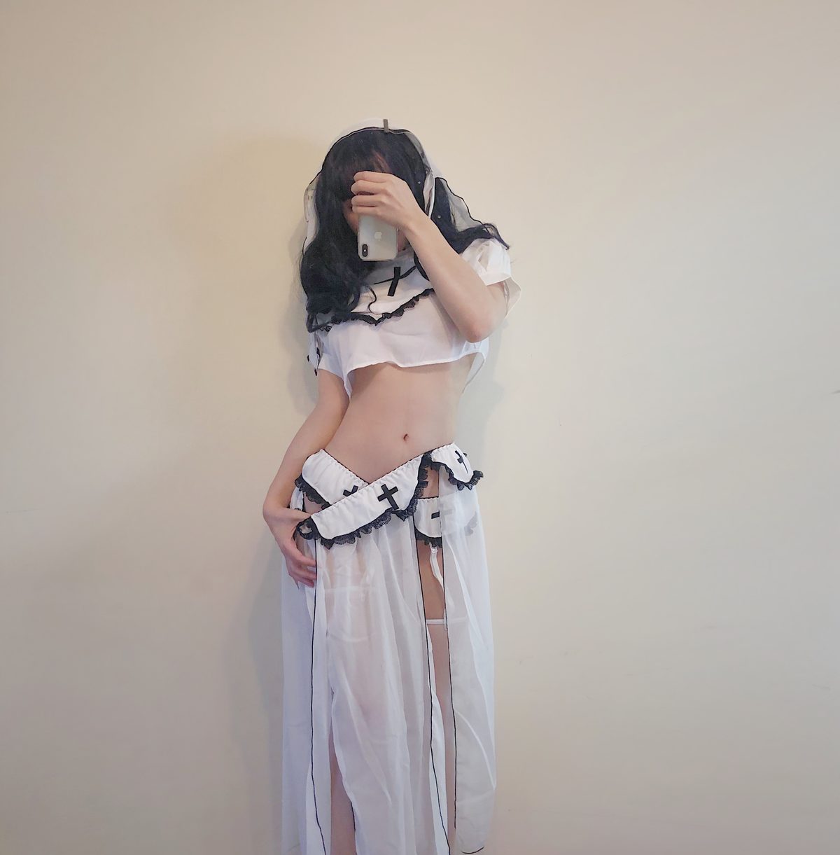 Coser@小仓千代w – 白色修女服自拍