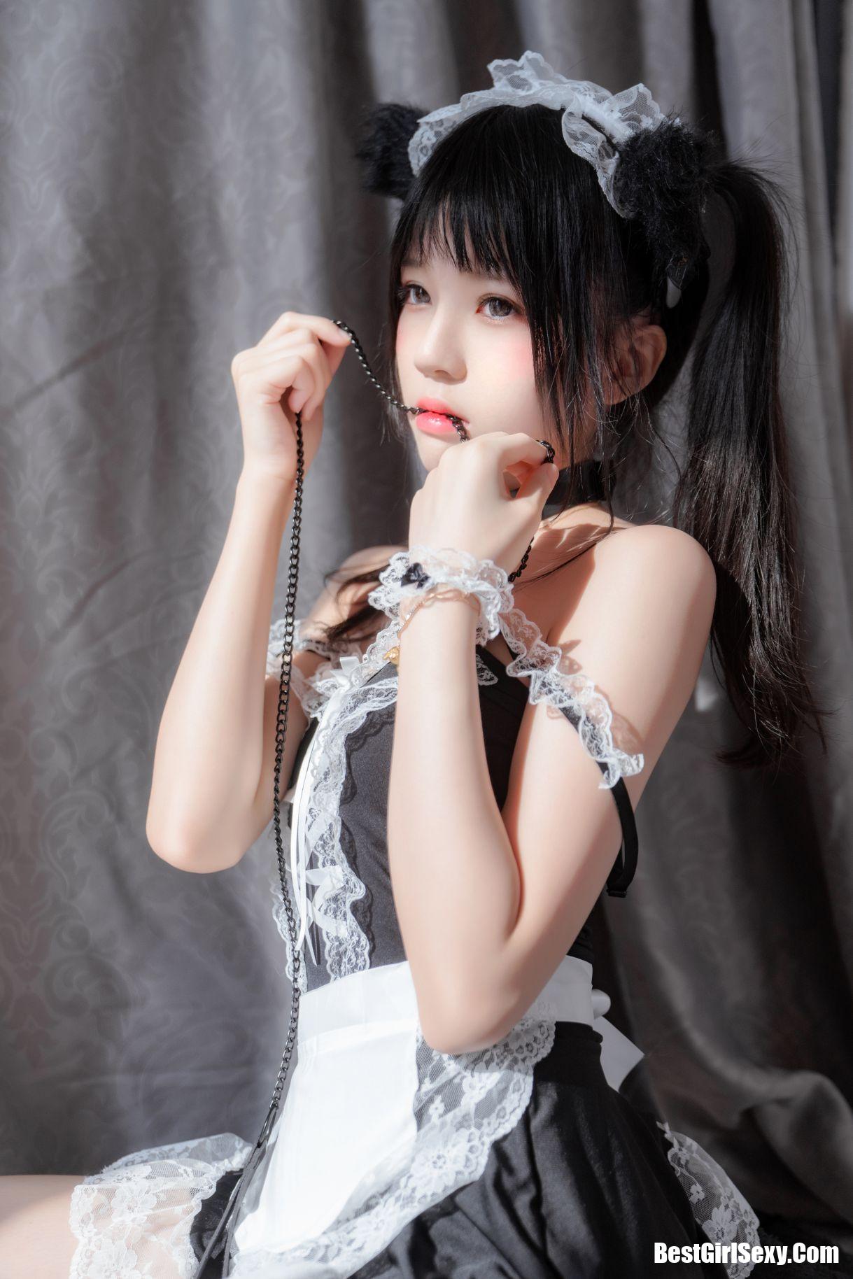 Coser@桜桃喵 Vol.021 黑猫妹抖(黑猫女仆)